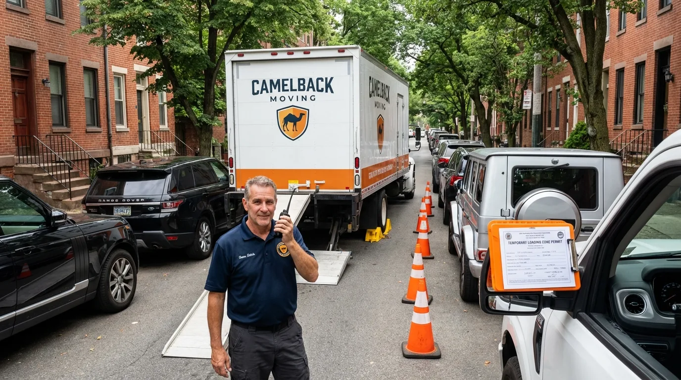 City street loading permit setup in West Grove, PA
